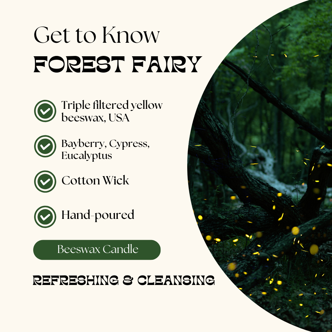 Forest Fairy Beeswax Candle