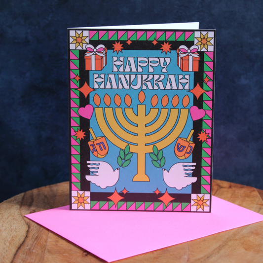 Happy Hanukkah Card - Ash + Chess