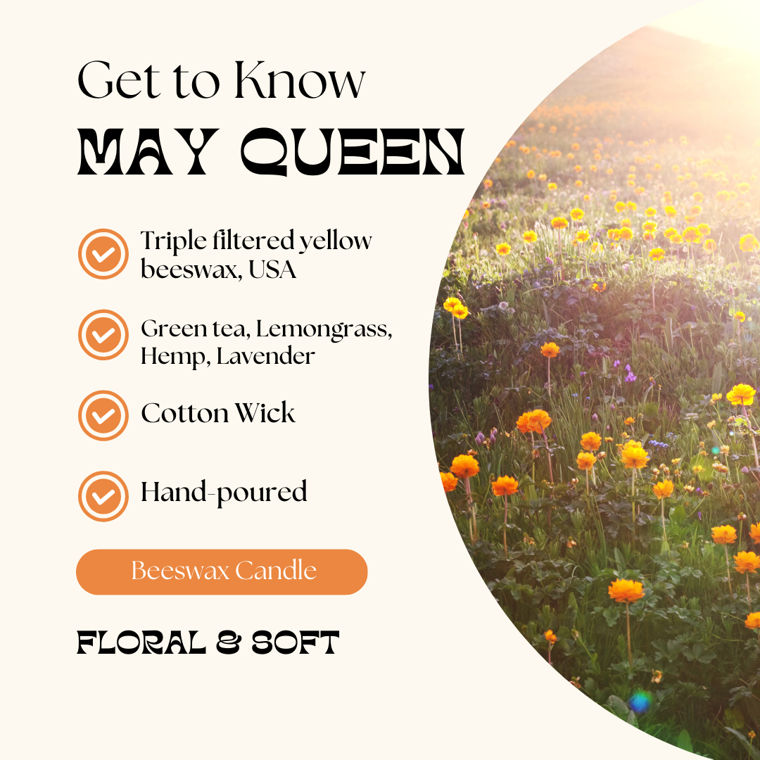 May Queen Beeswax Candle