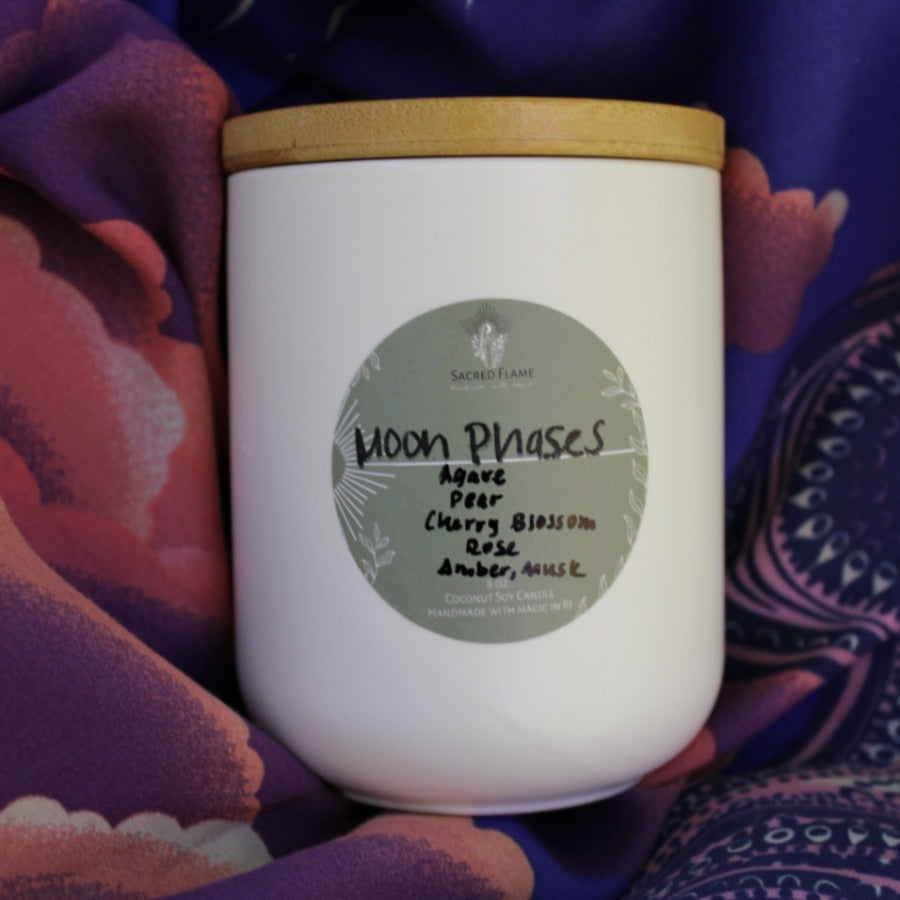 Moon Phases Candle x Sacred Flame