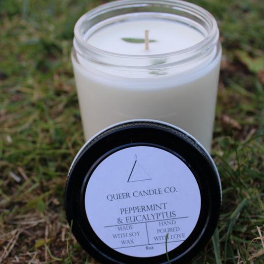 Peppermint & Eucalyptus Soy Candle x Queer Candle Co