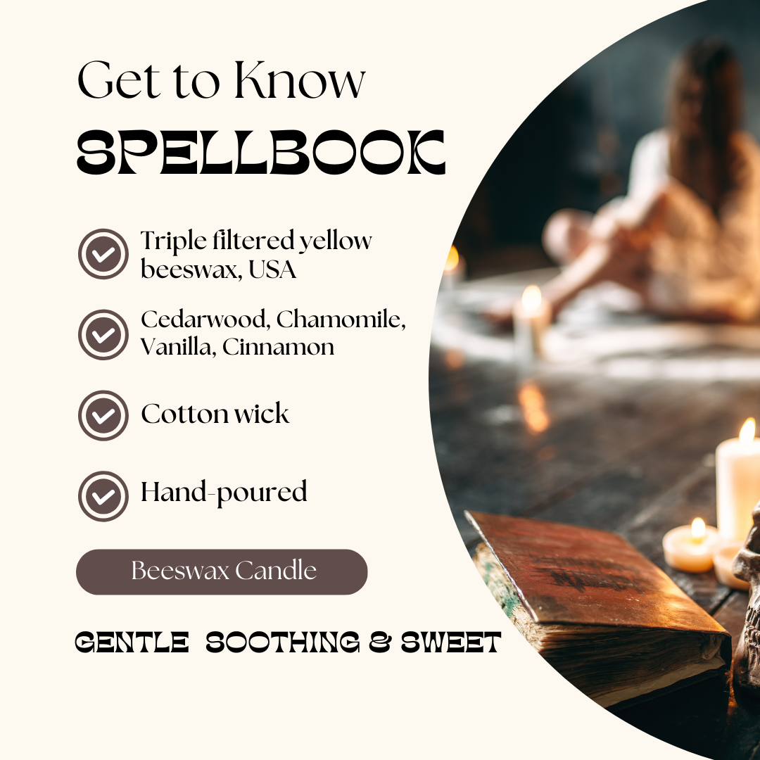 Spellbook Beeswax Candle